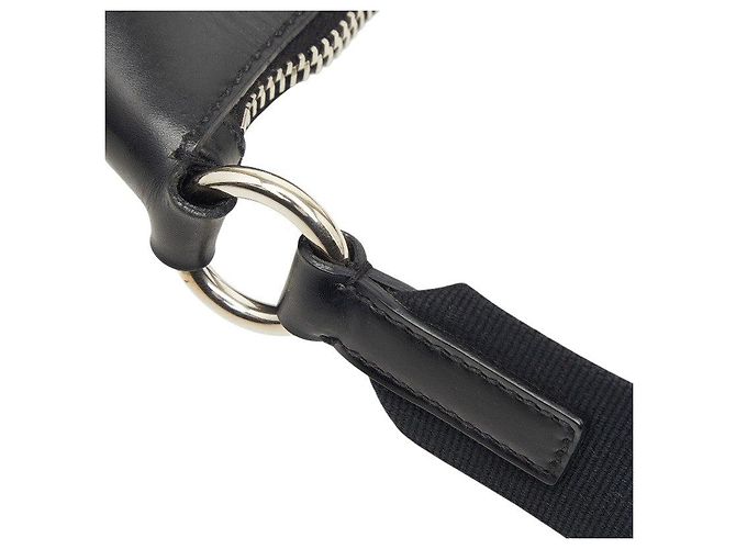 Bolsa Tiracolo Prada Tessuto com Logotipo Triangular Preto - vista 8