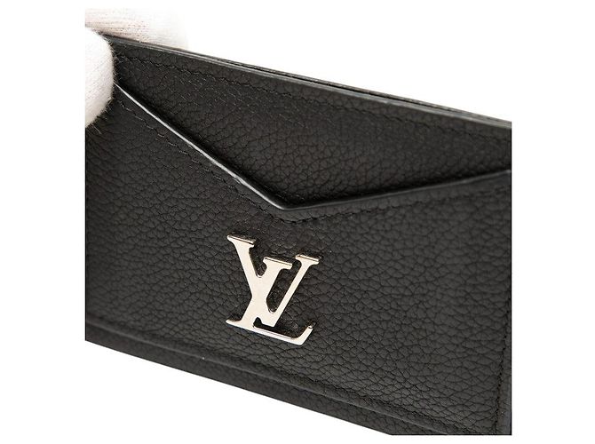 Louis Vuitton Portecartes Lockme Card Case Nero - vista 5