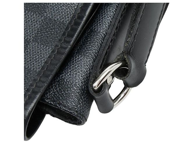 Sac Louis Vuitton Damier Graphite Daniel MM Noir - vue 10