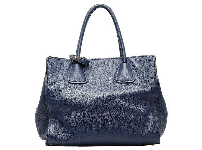 Prada Handtasche mit Dreiecks-Logo-Plakette Blau - Ansicht 3