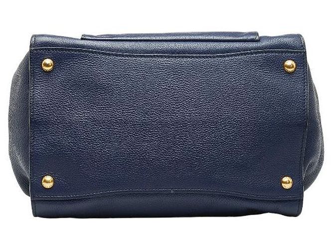 Prada Handtasche mit Dreiecks-Logo-Plakette Blau - Ansicht 4