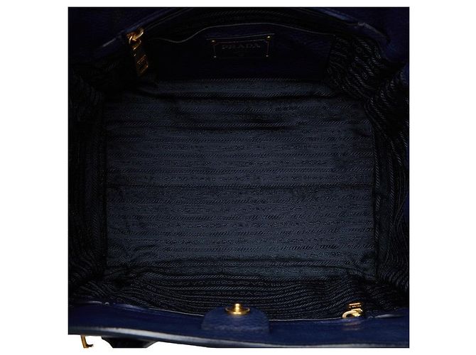 Prada Handtasche mit Dreiecks-Logo-Plakette Blau - Ansicht 5