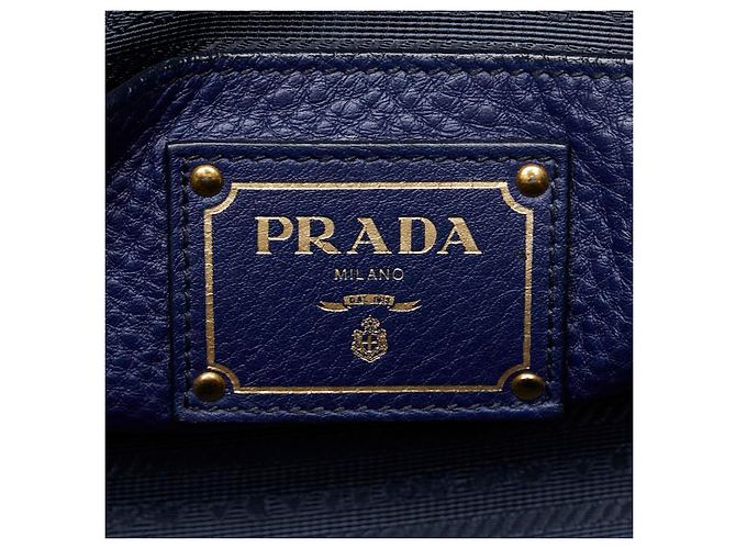 Prada Handtasche mit Dreiecks-Logo-Plakette Blau - Ansicht 7