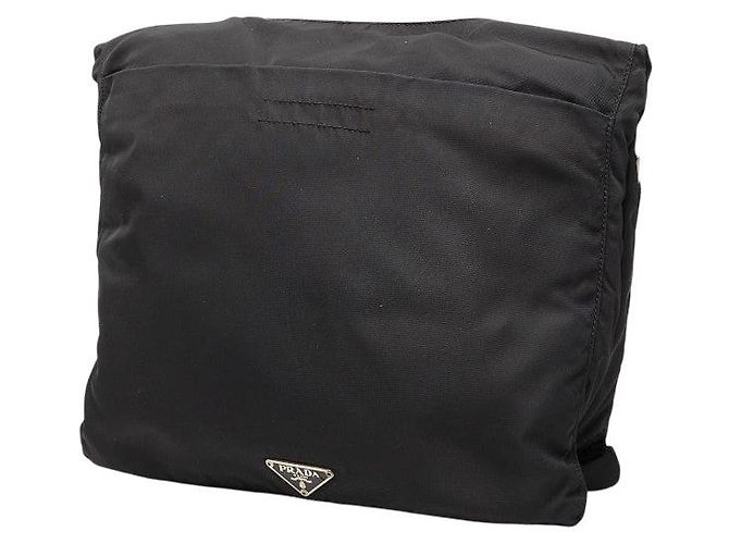 Prada Schultertasche mit Dreiecks-Logo-Plakette Schwarz - Ansicht 2