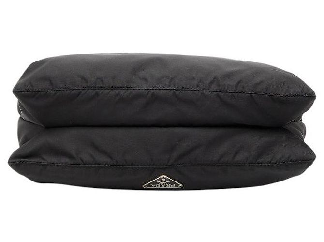 Prada Schultertasche mit Dreiecks-Logo-Plakette Schwarz - Ansicht 3