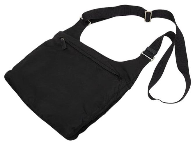 Prada Schultertasche mit Dreiecks-Logo-Plakette Schwarz - Ansicht 4