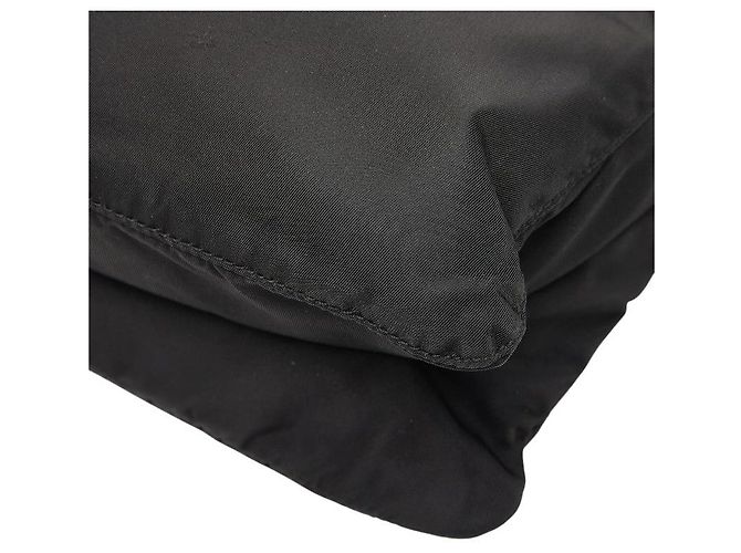 Prada Schultertasche mit Dreiecks-Logo-Plakette Schwarz - Ansicht 7