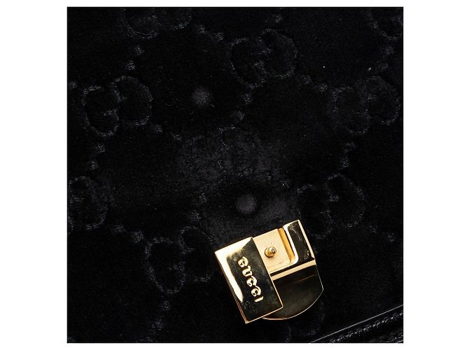 Borsa a spalla piccola Gucci GG Velvet Sylvie Nero - vista 10