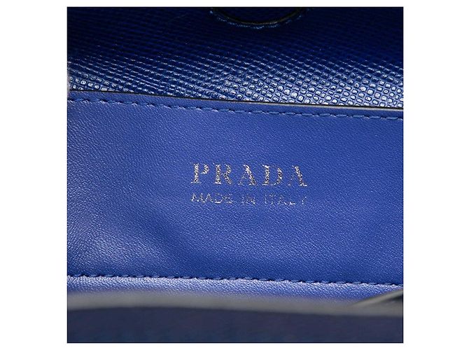 Prada Triangle Logo Tote Blau - Ansicht 6