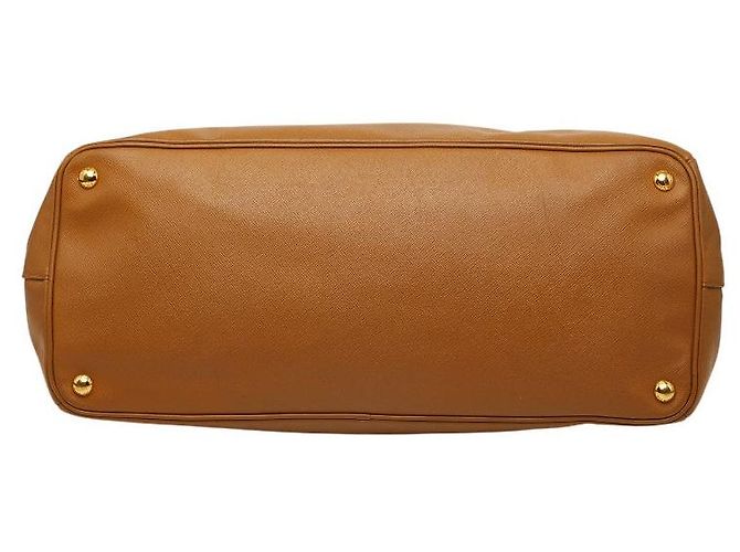 Sac Tote Prada avec logo triangle Marron - vue 3