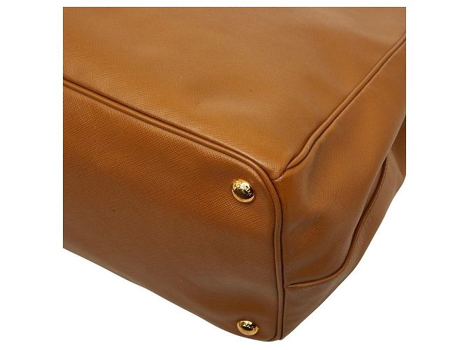 Sac Tote Prada avec logo triangle Marron - vue 6