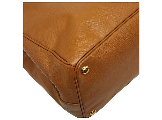 Sac Tote Prada avec logo triangle Marron - vue 7