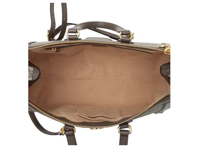 Gucci GG Supreme Ophidia Large Zip Tote Braun Beige - Ansicht 7