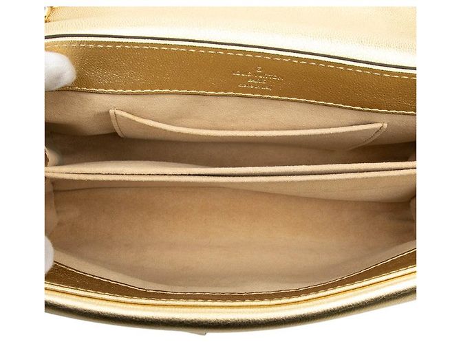 Borsa a tracolla con catena Louis Vuitton D'oro Metallico - vista 4