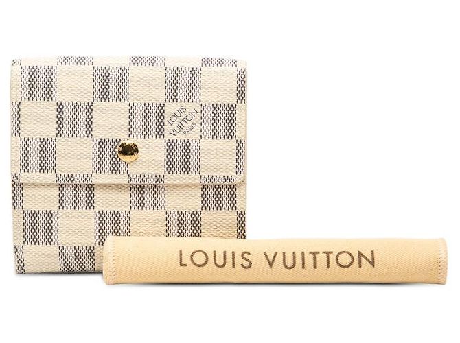 Cartera Louis Vuitton Damier Azur Elise Blanco - vista 8