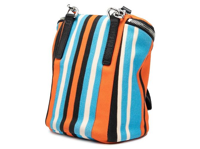 Double Borsa a tracolla Prada con placca logo triangolare 2VH147 Arancione - vista 2