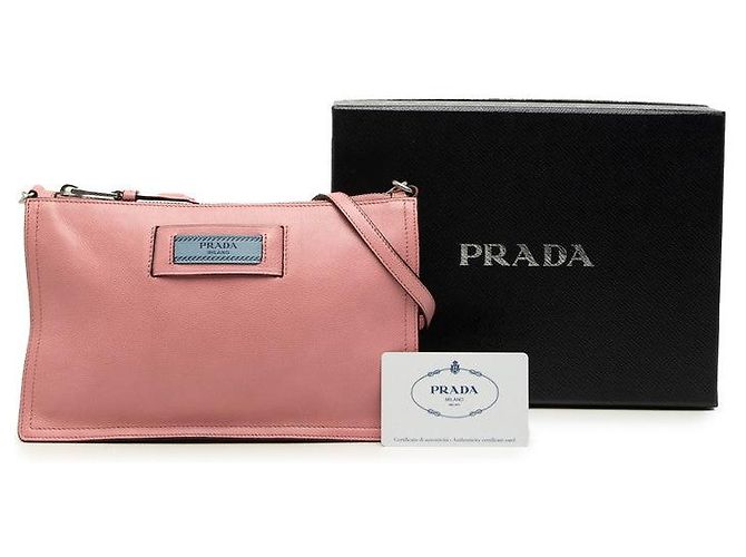 Bolsa de Ombro Prada Etiquette Rosa - vista 6