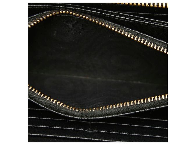 Prada Langbörse mit Dreiecks-Logo-Plakette Schwarz - Ansicht 8