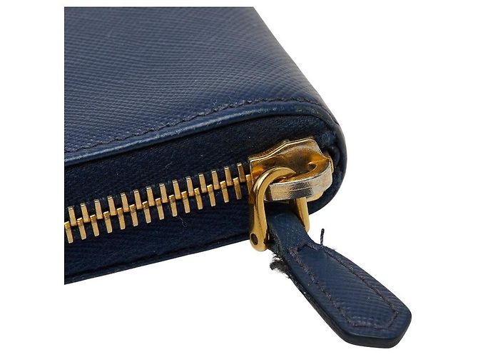 Portafoglio lungo Prada con placca logo triangolo 1M0506 Blu - vista 6