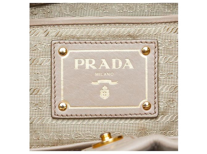 Borsa Prada Ribbon Marrone Beige - vista 10