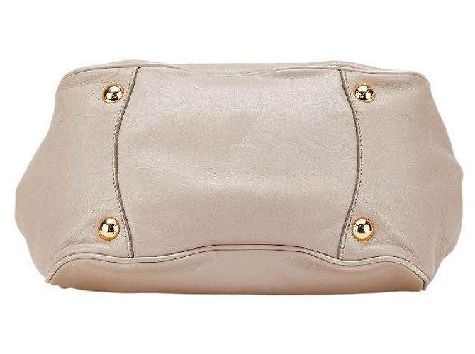 Borsa Prada Ribbon Marrone Beige - vista 3