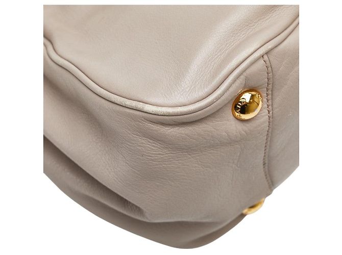 Borsa Prada Ribbon Marrone Beige - vista 4