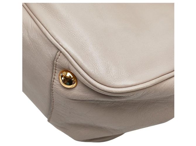 Borsa Prada Ribbon Marrone Beige - vista 5
