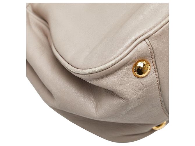 Borsa Prada Ribbon Marrone Beige - vista 6