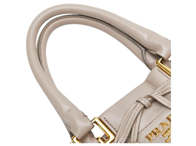 Borsa Prada Ribbon Marrone Beige - vista 8
