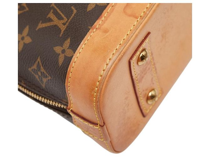 Sac à main Louis Vuitton Alma BB Marron - vue 7