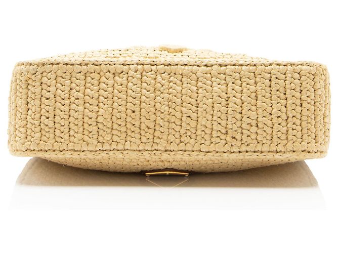 Prada Crochet Raffia Re-Edition 2005 Crossbody Marrom Bege - vista 4