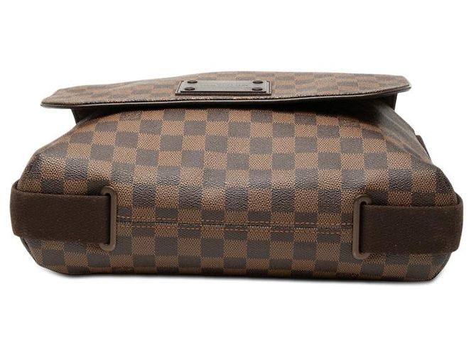 Borsa a tracolla Louis Vuitton Damier Brooklyn MM Marrone - vista 3