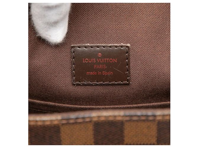 Borsa a tracolla Louis Vuitton Damier Brooklyn MM Marrone - vista 5