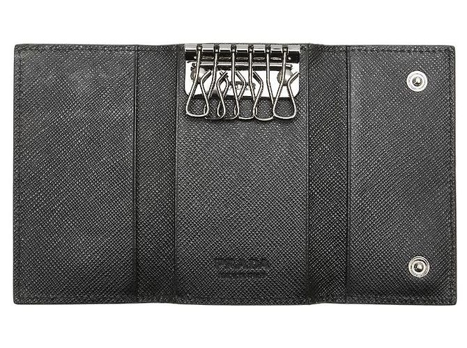 Prada Saffiano Schlüsseletui Schwarz - Ansicht 8