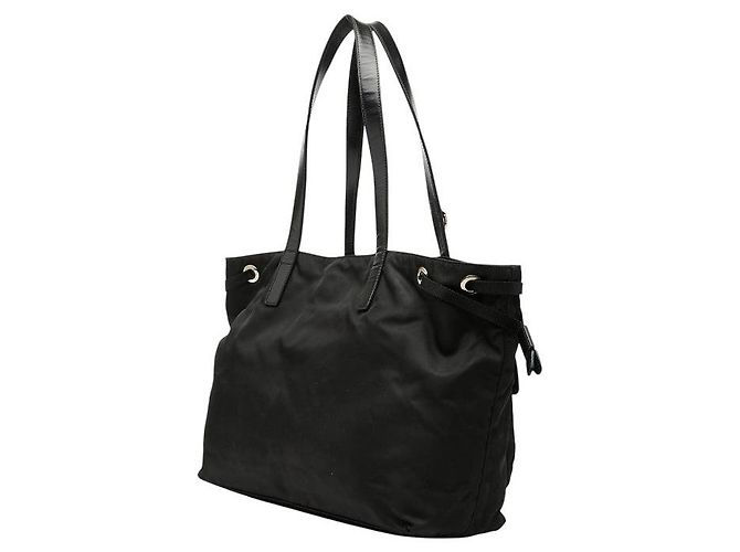 Prada Handtasche mit Dreiecks-Logo-Plakette Schwarz - Ansicht 2