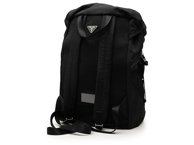 Prada Rucksack mit Dreiecks-Logo Schwarz - Ansicht 2