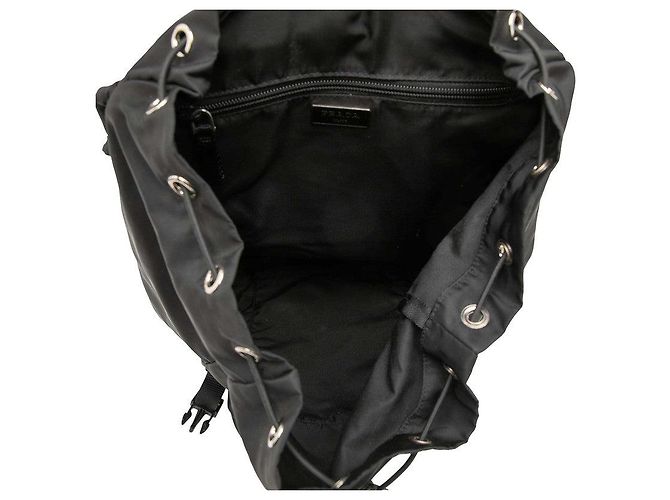 Prada Rucksack mit Dreiecks-Logo Schwarz - Ansicht 4