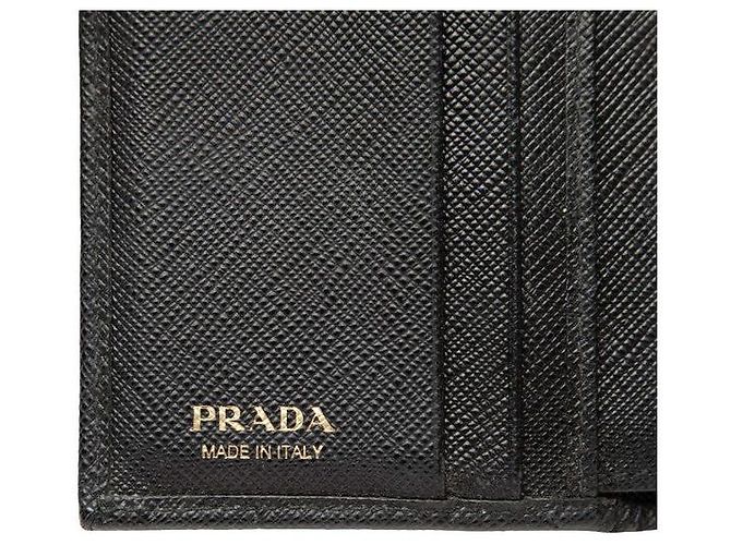 Cartera tri-fold Prada Ribbon Negro - vista 6