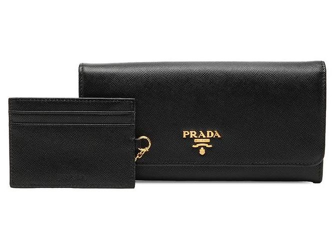 Portafoglio lungo Prada 1MH132 Nero - vista 7