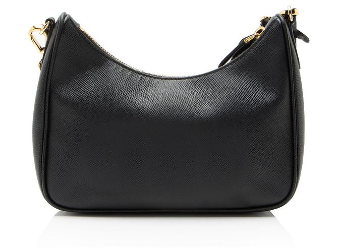 Prada Saffiano Re-Edition 2005 Crossbody Schwarz - Ansicht 3