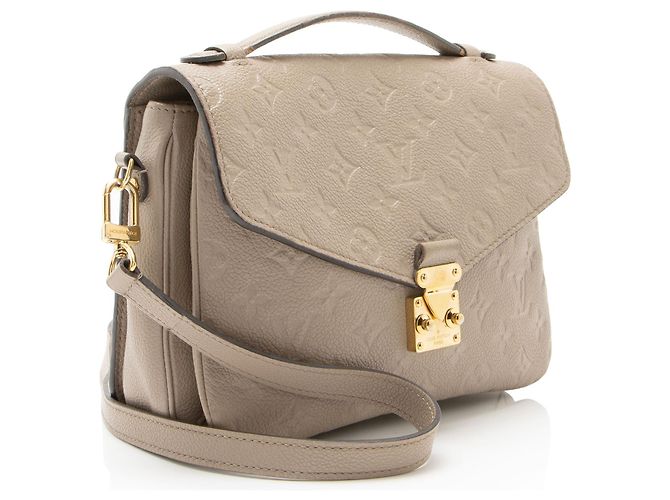 Louis Vuitton Monogram Empreinte Pochette Metis Schultertasche Braun Beige - Ansicht 2