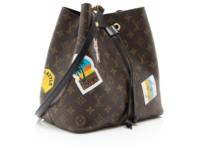 Néonoé Borsa a tracolla Louis Vuitton Limited Edition Monogram Canvas World Tour Neonoe MM Marrone - vista 2
