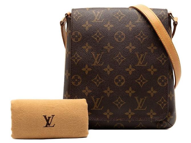 Borsa a tracolla Louis Vuitton Musette Salsa Short Marrone - vista 8