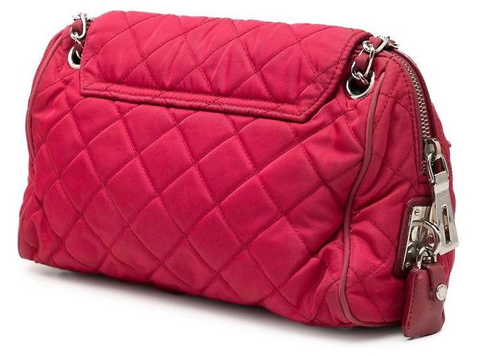 Prada Chain Shoulder Bag Red - view 2