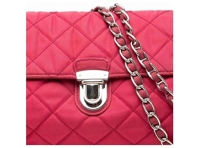 Prada Chain Shoulder Bag Red - view 6