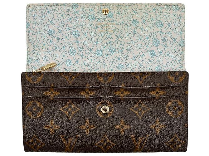 Louis Vuitton Portefeuille Sarah Monogram Fleurie Rosa - vista 7