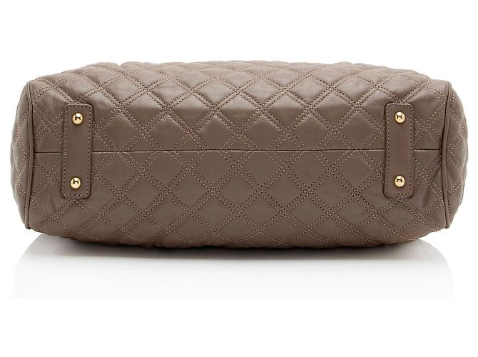 Marc Jacobs Quilted Lambskin Stam Satchel Brown - view 4