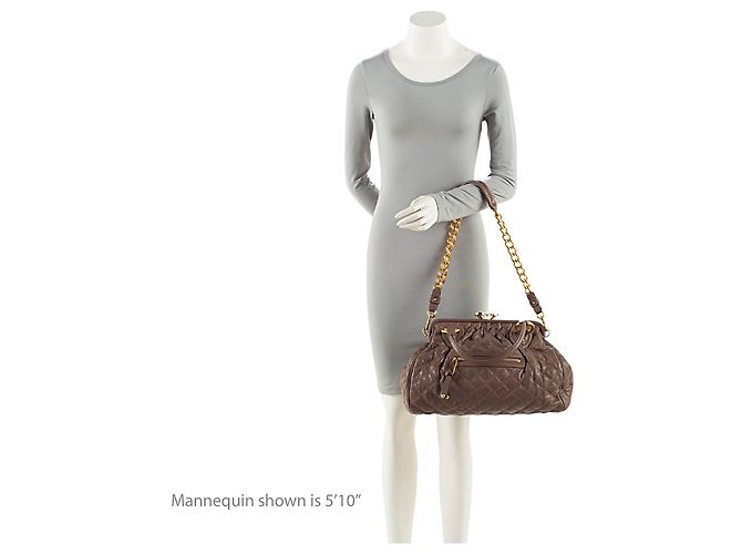 Marc Jacobs Quilted Lambskin Stam Satchel Brown - view 5