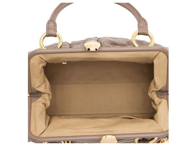 Marc Jacobs Quilted Lambskin Stam Satchel Brown - view 6