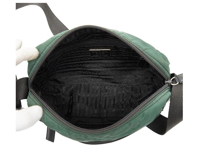 Prada Triangle Logo Plate Shoulder Bag Multiple colors - view 8